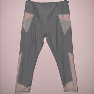 Gray and Tan Athletic Leggings